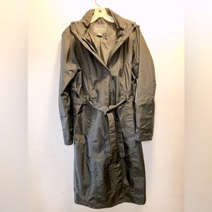 Eddie Bauer, Black Trench Coat, Large